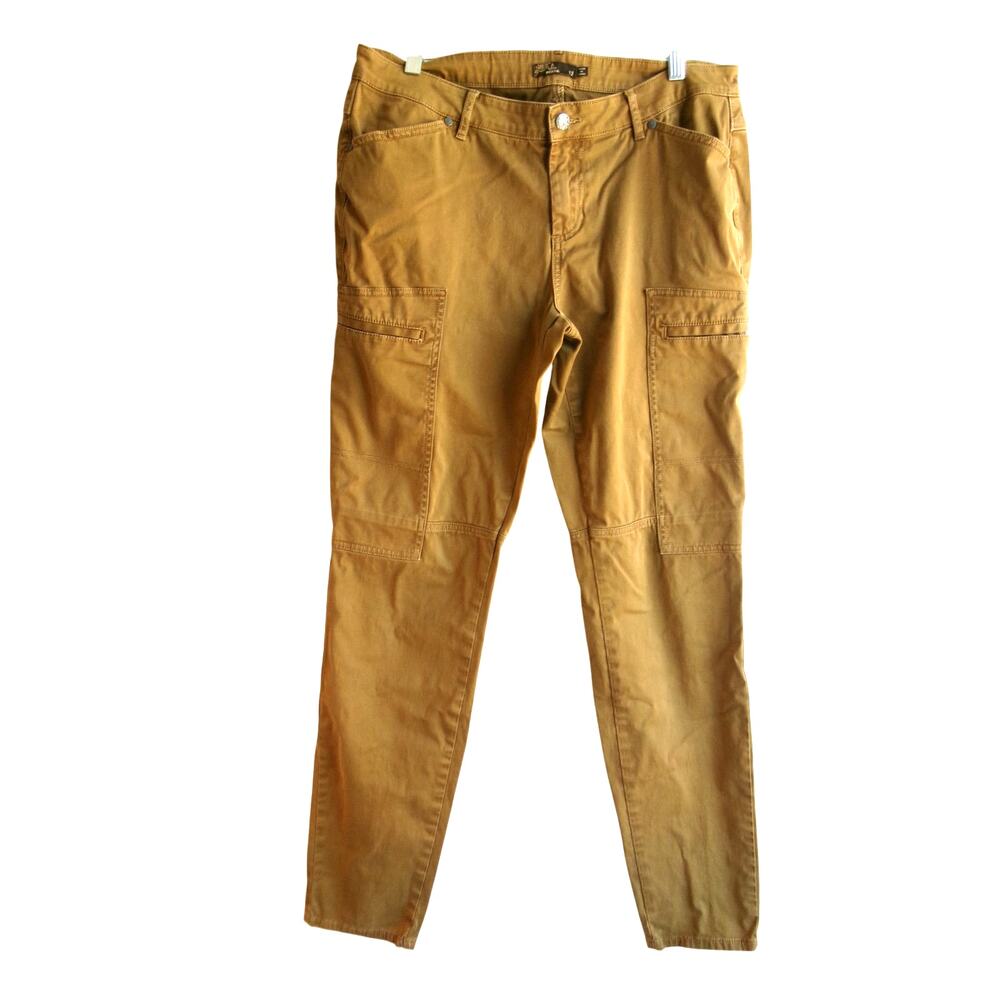 prAna Brown Utility Hiking Pants Womens Size 12 Straight Leg Outdoor